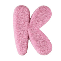 Fluffy letter K 3D