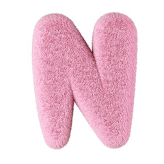 Fluffy letter N 3D