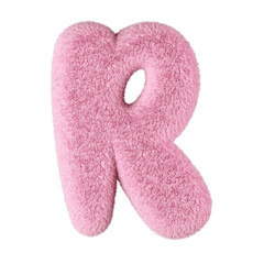 Fluffy letter R 3D