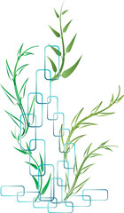 Naklejka premium Botanical leaf aesthetic foliage plant for decorative abstract background