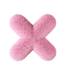 Fluffy multiplication sign 3D