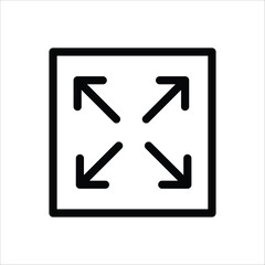 Arrows expand, full screen icon Design
