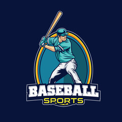 Vector of baseball badge logo team
