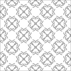 Vector pattern with symmetrical elements . Modern stylish abstract texture. Repeating geometric tiles from striped elements.Black and white pattern.