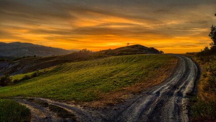 Naklejka premium paesaggio collinare, colline italiane