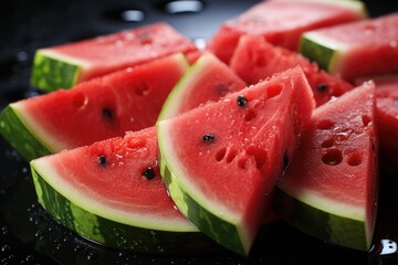 Fresh sweet watermelon close up.