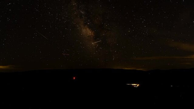 Twilight to darkness Milky Way time lapse