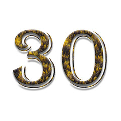 Design number 30 with leaf texture on white background.