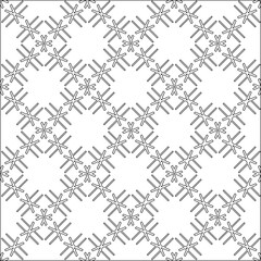 Vector pattern with symmetrical elements . Modern stylish abstract texture. Repeating geometric tiles from striped elements.Black and white pattern.