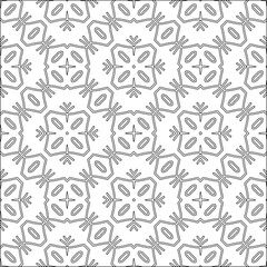 Vector pattern with symmetrical elements . Modern stylish abstract texture. Repeating geometric tiles from striped elements.Black and white pattern.