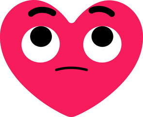 Heart Face Looking Up