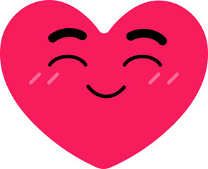 Heart Face Happy Blush Smile