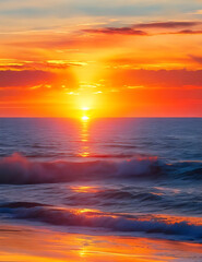 Beautiful sunrise over the sea
