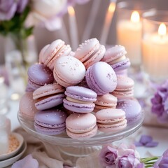 Fototapeta premium macaroons on a plate 