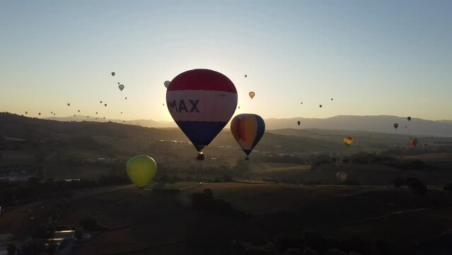 Mongolfiere in volo sull'Umbria