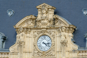 View of medieval building of Opera-Theatre in Clermont-Ferrand, Auvergne-Rhone-Alpes region, Puy-de-Dome department of France.