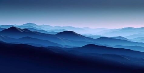 Fototapeta na wymiar Mountain landscape with blue sky. Computer generated