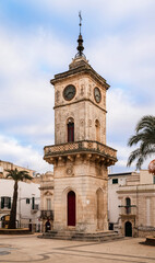 The civic clock tower, commonly known as the Clock Tower, is located in Piazza Plebiscito, Ceglie Messapica, Italy