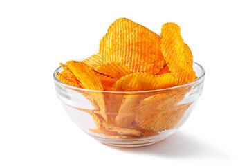 Fries Of Potato In Stilised Metalick Bucket Ketchup And Whole Potato.