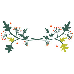 Colorful flowers ornament illustration