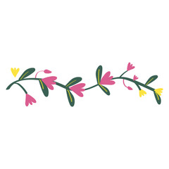Colorful flowers ornament illustration