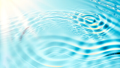 水 波紋　水的 波 青 テクスチャ 背景 Generative AI