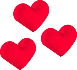 Heart Shape 3d Vector Stock Image 