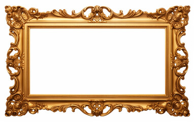Baroque style golden picture frame