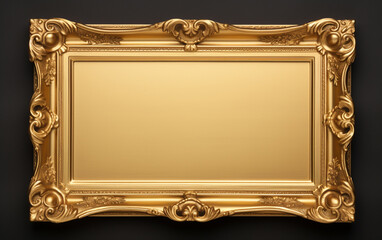 Baroque style golden picture frame