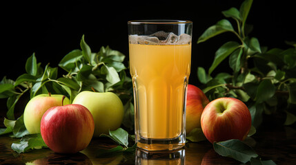 glass of apple juice