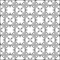 Vector pattern with symmetrical elements . Modern stylish abstract texture. Repeating geometric tiles from striped elements.Black and white pattern.
