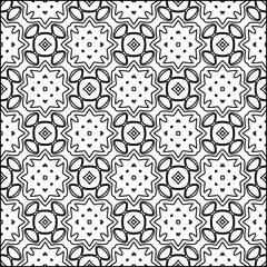Vector pattern with symmetrical elements . Modern stylish abstract texture. Repeating geometric tiles from striped elements.Black and white pattern.