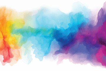 Obraz na płótnie Canvas Abstract rainbow colors watercolor background