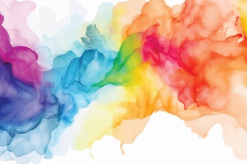 Abstract rainbow colors watercolor background