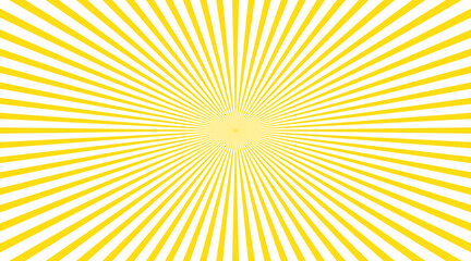 放射状に広がる黄色いイメージの背景イラスト