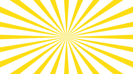 放射状に広がる黄色いイメージの背景イラスト