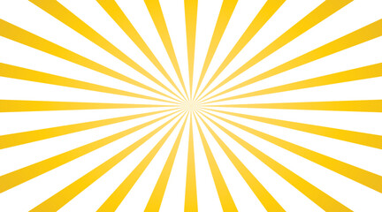 放射状に広がる黄色いイメージの背景イラスト