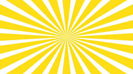 放射状に広がる黄色いイメージの背景イラスト