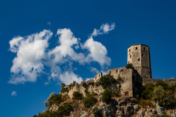 Fototapeta na wymiar The castle and the stone fortress of Počitelj or Poçitel, in Bosnia and Herzegovina, mediaeval architecture