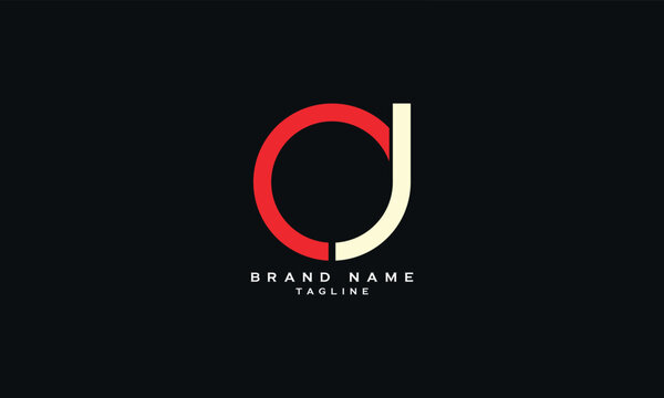 OCJ, ODJ, COJ, JOC, JCO, OJ, JO, OD, DO, CD, DC, Abstract initial monogram letter alphabet logo design
