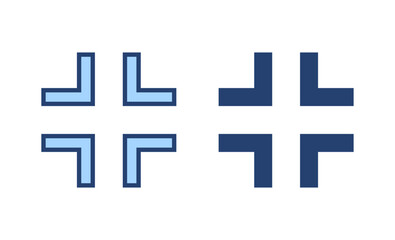 Obraz premium Fullscreen Icon vector. Expand to full screen sign and symbol. Arrows symbol