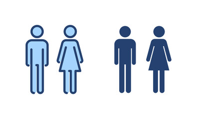 Man and woman icon vector. male and female sign and symbol. Girls and boys