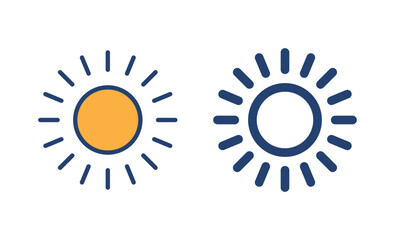 Sun icon vector. Brightness sign and symbol