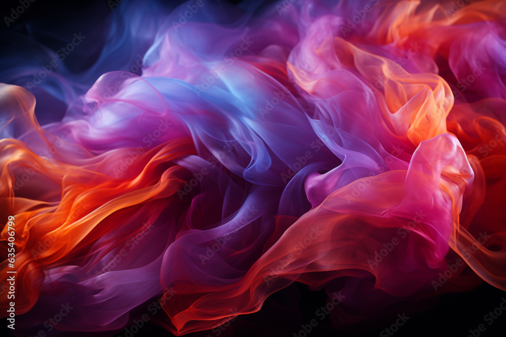 Aufkleber Beautiful smoke pattern texture background. Macro photography view.  Generative AI technology.