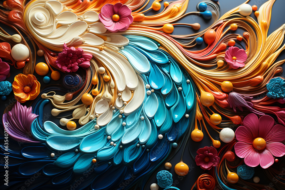 Poster beautiful trends silk road pattern texture background. macro photography view. generative ai technol