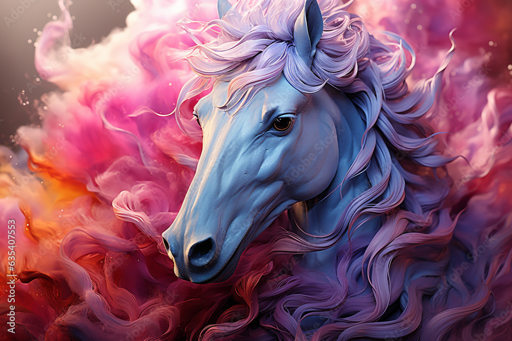 Aufkleber beautiful trends unicorn pattern texture background. macro photography view. generative ai technolog