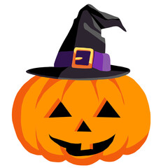 halloween pumpkin with hat