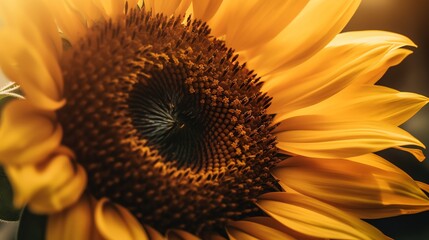 sunflower close up - obrazy, fototapety, plakaty