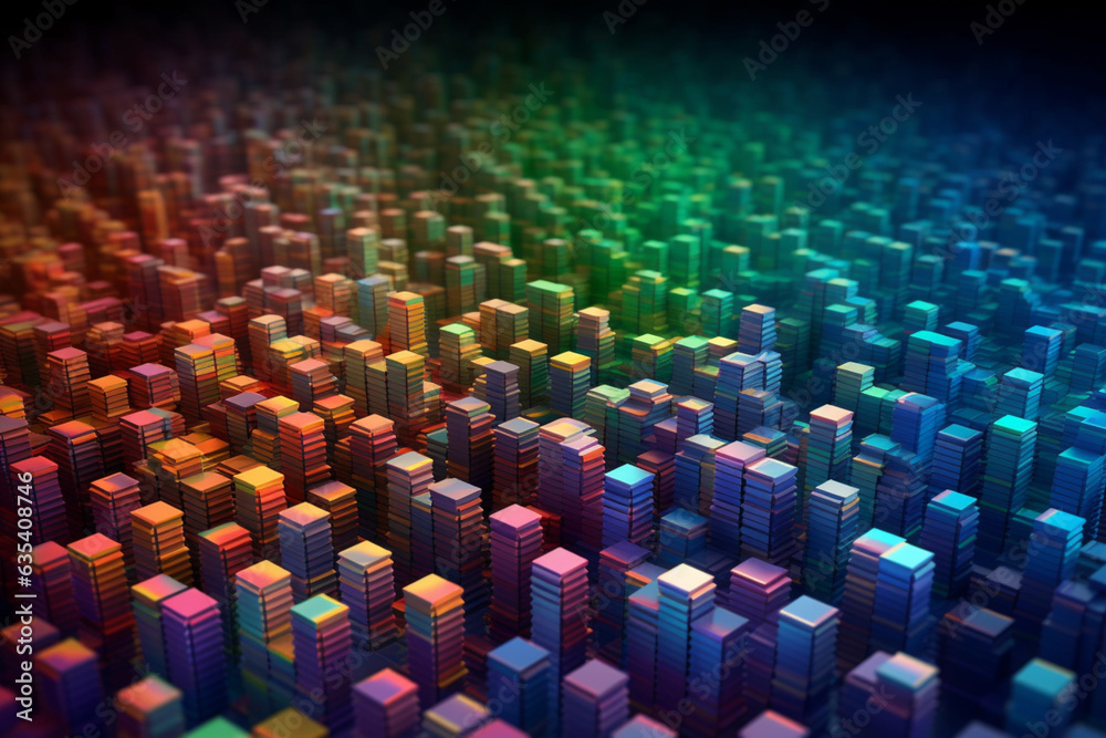 Poster a visual depiction of data being organized and categorized into structured formats, underscoring the