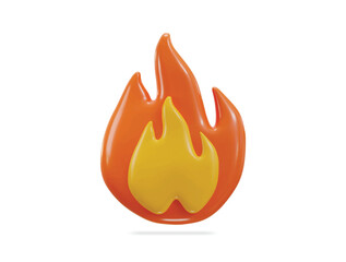 3d fire icon vector illustration